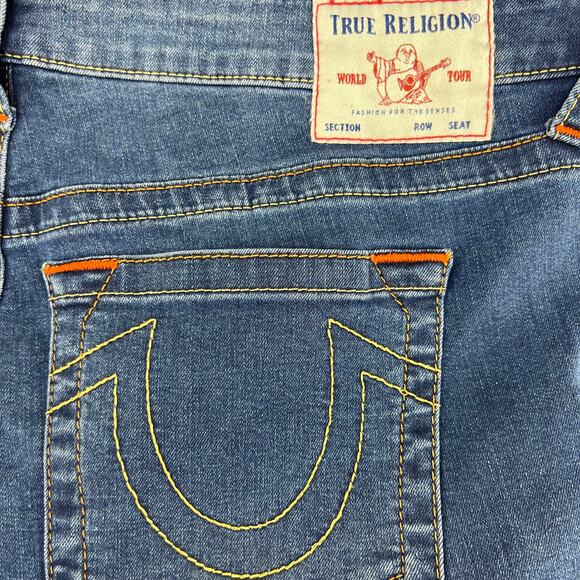 True Religion Jeans Women's 33 (16) Blue Estella Low Rise Skinny Preppy Normcore - Picture 4 of 14